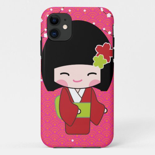 cute kawaii doll iPhone 11 Case