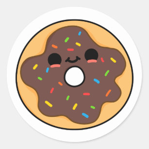 Kawaii Donut Stickers | Zazzle