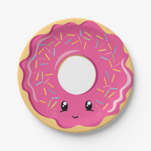 Cute Kawaii donut party plate