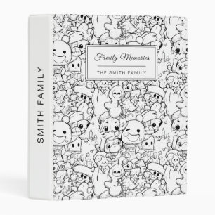 Cute Kawaii Doodle Characters (1) Mini Binder