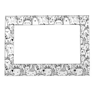 Cute Kawaii Doodle Characters (2) Magnetic Frame