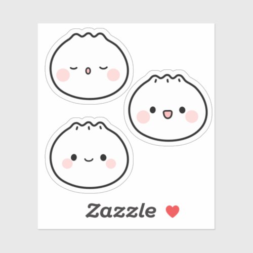 Cute Kawaii Dumpling Korean Food Stickers 