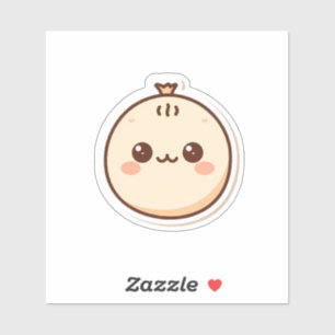 Cute Kawaii Dumpling Sticker   Adorable Cartoon Fo