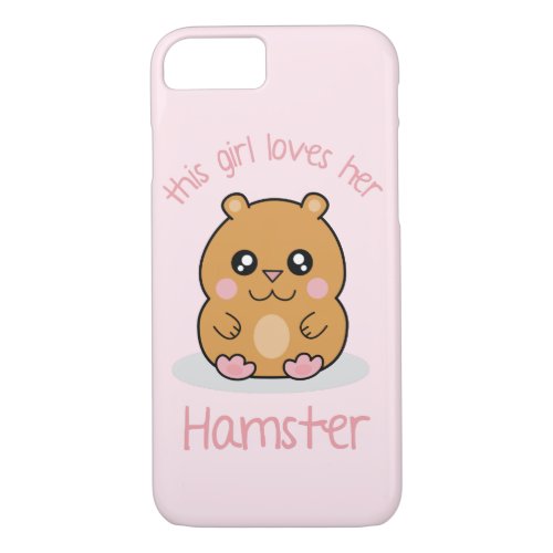 Cute Kawaii Dwarf Hamster Cartoon Girls iPhone 87 Case