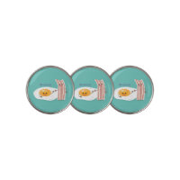 Cute kawaii egg and bacon cartoon illustration