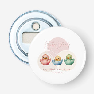Cute Kawaii Egg Birds Pastel Colored Baby Shower Bottle Opener