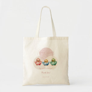 Cute Kawaii Egg Birds Pastel Colored Baby Shower T Tote Bag