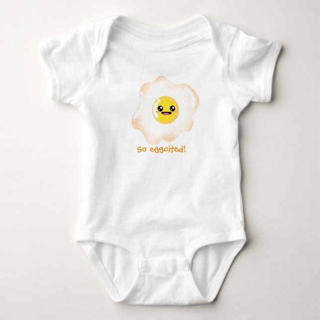 Cute Kawaii Eggs Baby Bodysuit (Front)