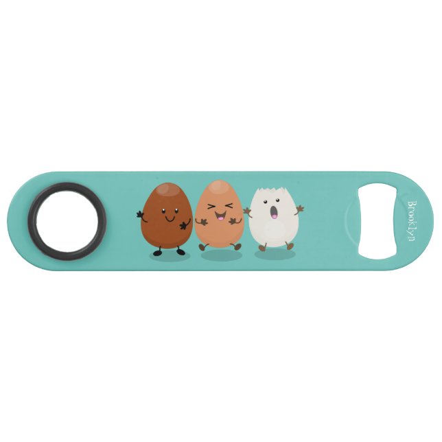 Cute kawaii eggs funny cartoon illustration bar key (Front (Horizontal))