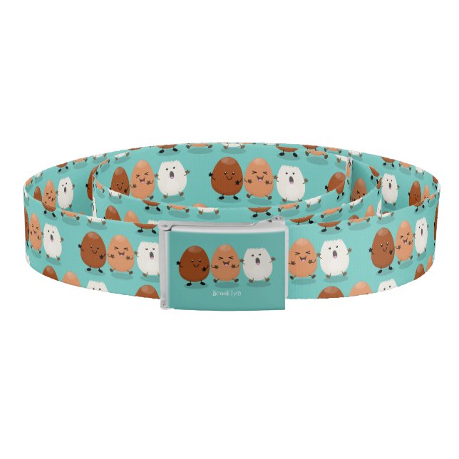 Cute kawaii eggs funny cartoon illustration belt (Coil)