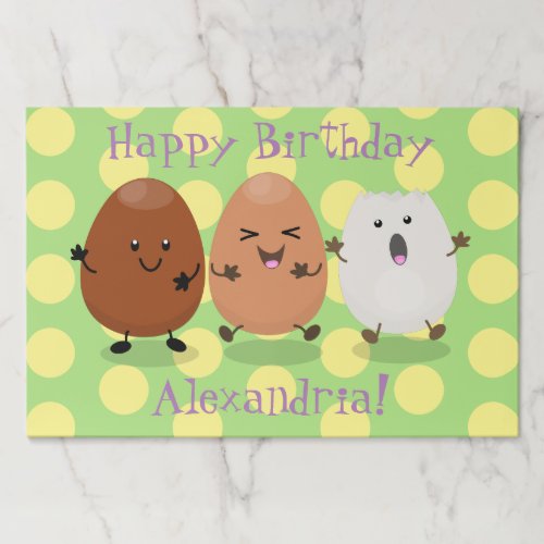 Cute kawaii eggs funny cartoon illustration paper pad