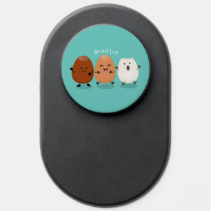 Cute kawaii eggs funny cartoon illustration PopSocket