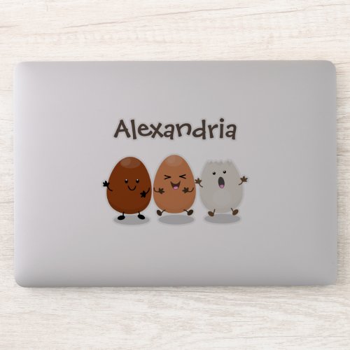 Cute kawaii eggs funny cartoon illustration sticker