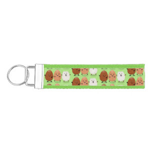 Cute kawaii eggs funny cartoon illustration wrist keychain