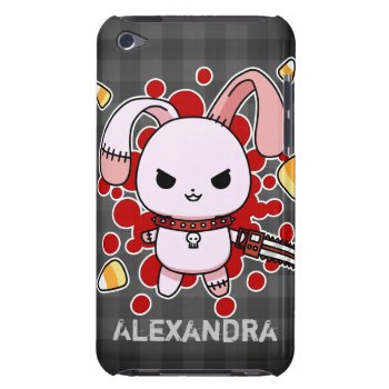 Cute Kawaii Evil Bunny With Chainsaw Ipod Touch Case-mate Case by DiaSuuArt at Zazzle