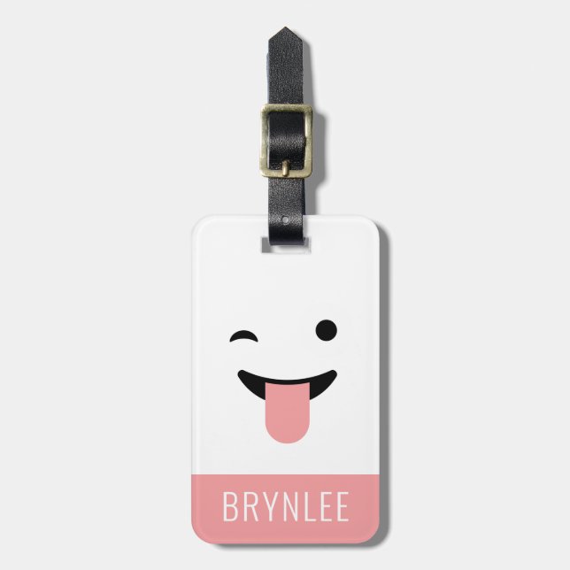 Cute Kawaii Face Luggage Tag (Front Vertical)