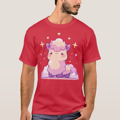 Cute Kawaii Fluffy Lovable Baby Llama T_Shirt