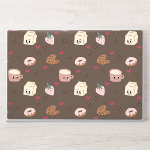 Cute Kawaii Food and Drink Pattern Seamless Illust HP Laptop Skin