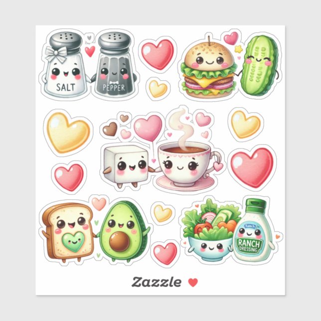 Cute Kawaii Foodie Sticker (Sheet)