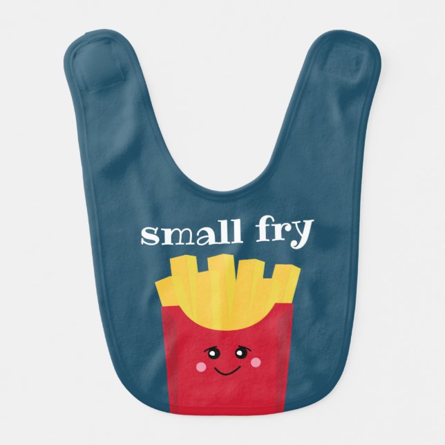 Cute Kawaii French Fries - Small Fry Baby Bib (Front)