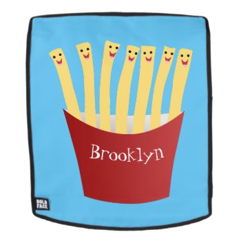 Cute Kawaii Fries Fast Food Cartoon Illustration Backpack by thefrogfactory at Zazzle
