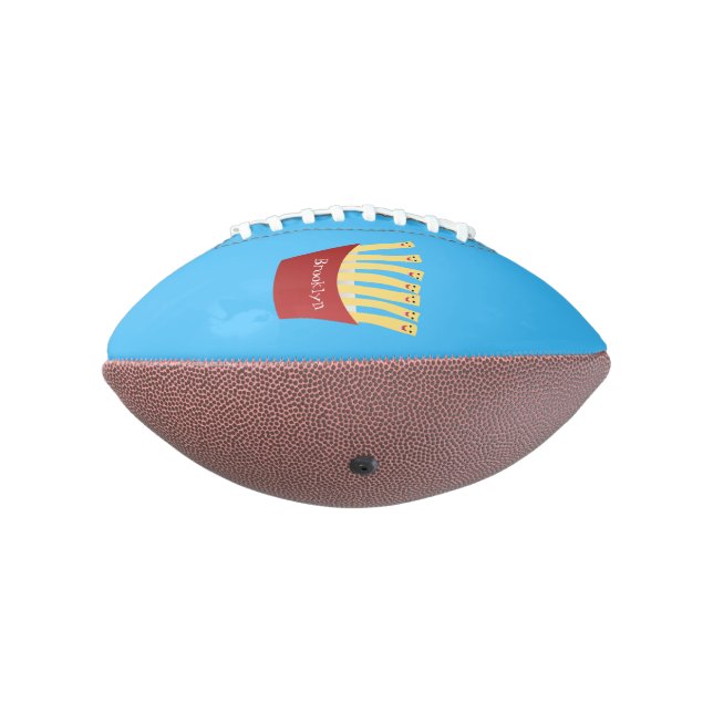 Cute kawaii fries fast food cartoon illustration football (Rotated 270)