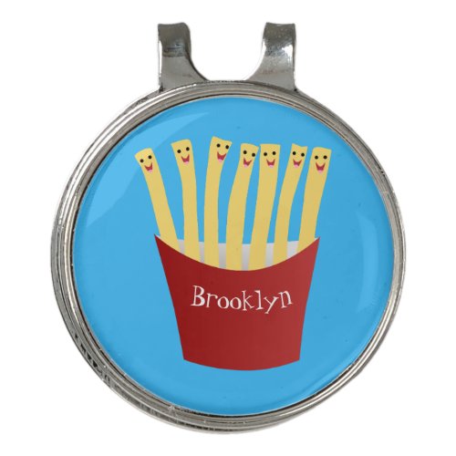 Cute kawaii fries fast food cartoon illustration golf hat clip