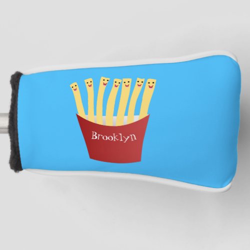 Cute kawaii fries fast food cartoon illustration golf head cover