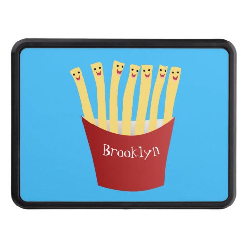 Cute kawaii fries fast food cartoon illustration hitch cover