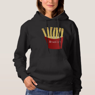 Cute kawaii fries fast food cartoon illustration hoodie