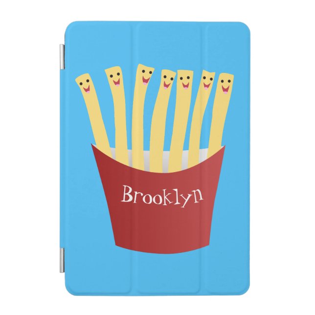 Cute kawaii fries fast food cartoon illustration iPad mini cover (Front)
