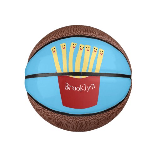 Cute kawaii fries fast food cartoon illustration mini basketball