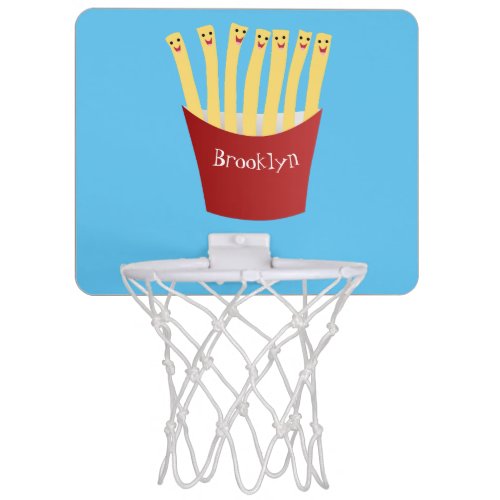 Cute kawaii fries fast food cartoon illustration mini basketball hoop