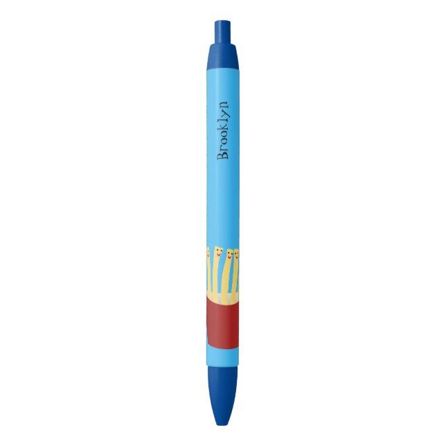 Cute kawaii fries fast food cartoon illustration pen (Front Vertical)