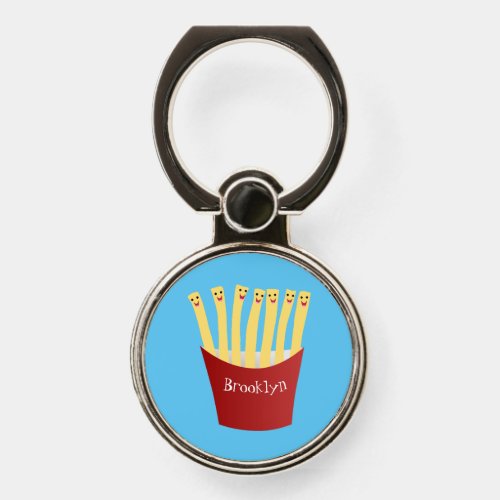 Cute kawaii fries fast food cartoon illustration phone ring stand