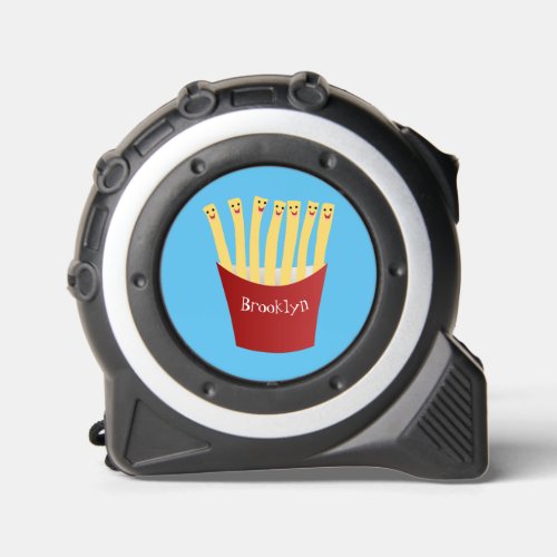 Cute kawaii fries fast food cartoon illustration tape measure