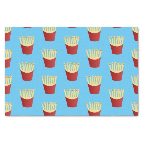 Cute kawaii fries fast food cartoon illustration tissue paper
