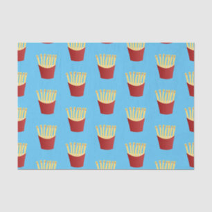 Cute kawaii fries fast food cartoon illustration tissue paper