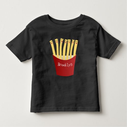 Cute kawaii fries fast food cartoon illustration toddler t_shirt