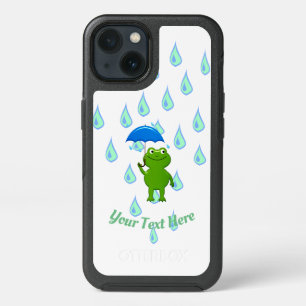 Cute Kawaii Frog and Rain iPhone 13 Case