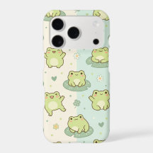 Cute Kawaii Frog Lily Pad Pastel Mint Green