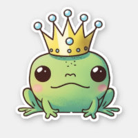 kawaii & happy green frog froggy' Sticker