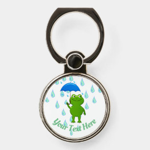 Cute Kawaii Frog & Rain Phone Ring Stand