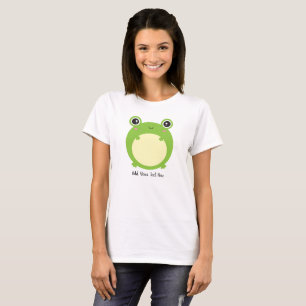 Cute Kawaii Frog with Personalized Text  T-Shirt