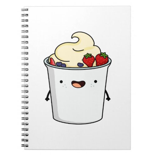 Cute Kawaii Fruit Yogurt Notebook