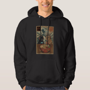 Cute Kawaii Gamer Cat & Capybara Ramen Retro Japan Hoodie
