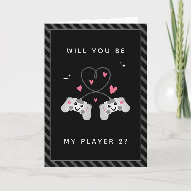 Cute Kawaii Gamer Gaming Controller Player Two     Card (Front)
