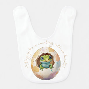 Cute Kawaii Gecko Lizard Egg Baby Shower Bib