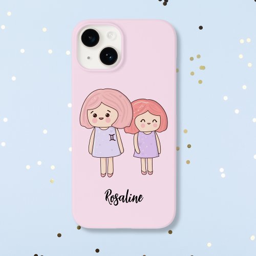 Cute Kawaii Gemini Zodiac Sign  Case_Mate iPhone 14 Case