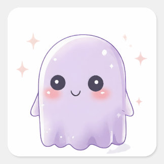 Cute Kawaii Ghost Sticker | Halloween Aesthetic